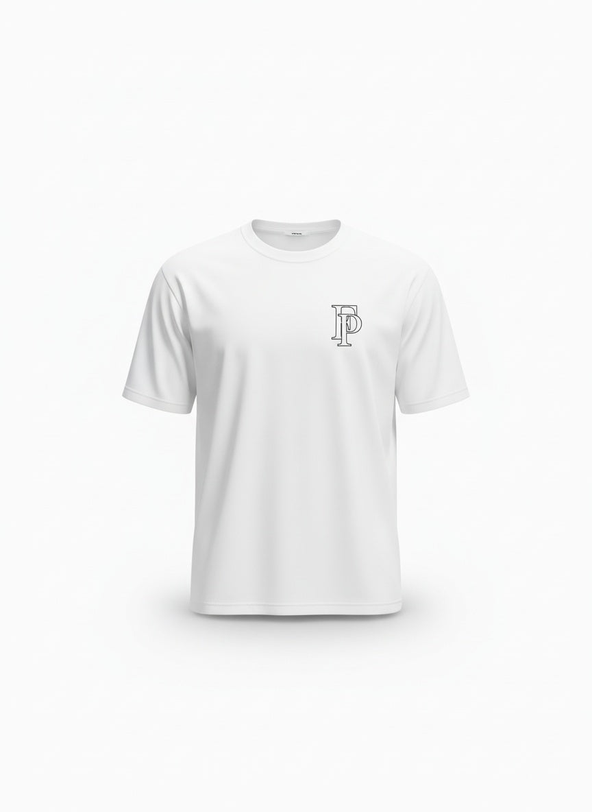 White FP Oversized T-Shirt - foreverprosperuk