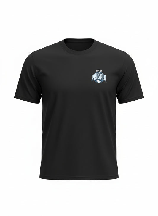 Black (Blue Logo) Forever Prosper Motivational Oversized Tee