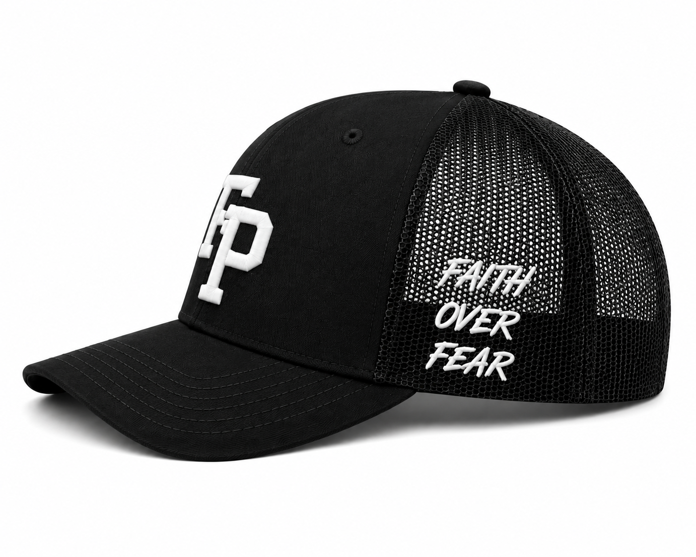 Black Faith Over Fear Trucker - foreverprosperuk
