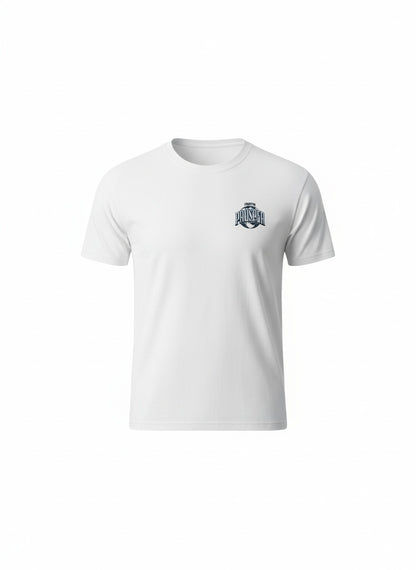 White (Blue Logo) Forever Prosper Motivational Oversized Tee - foreverprosperuk