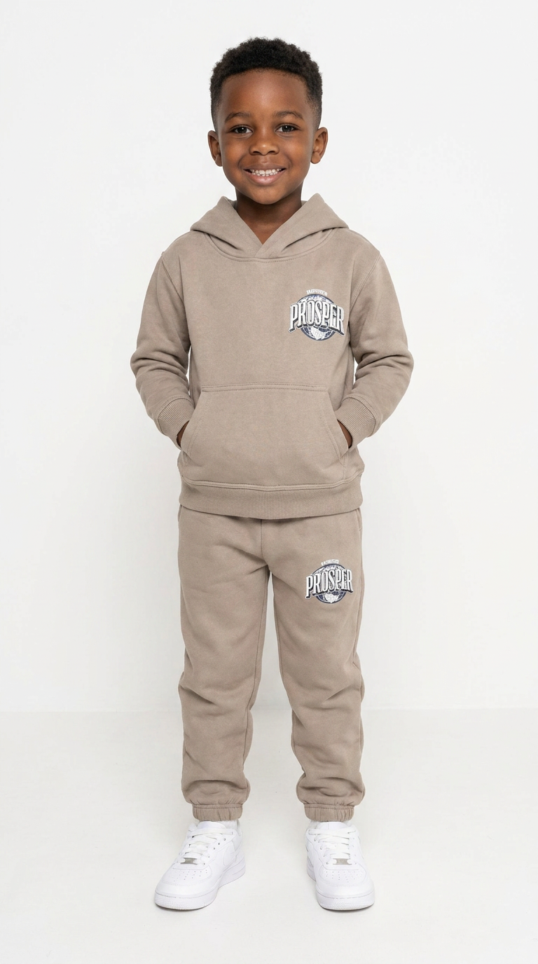 Taupe Stone Grey FP Kids Tracksuit - foreverprosperuk