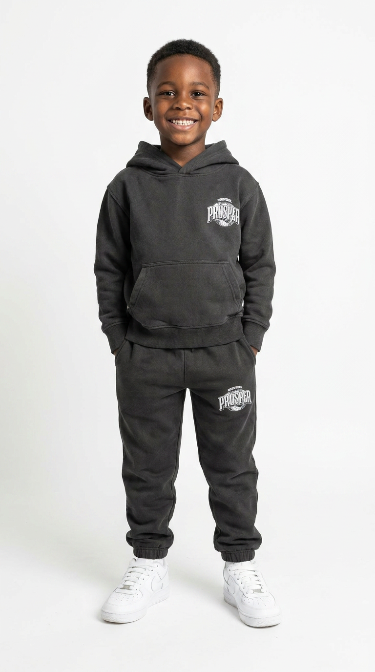 Black FP Kids Tracksuit - foreverprosperuk