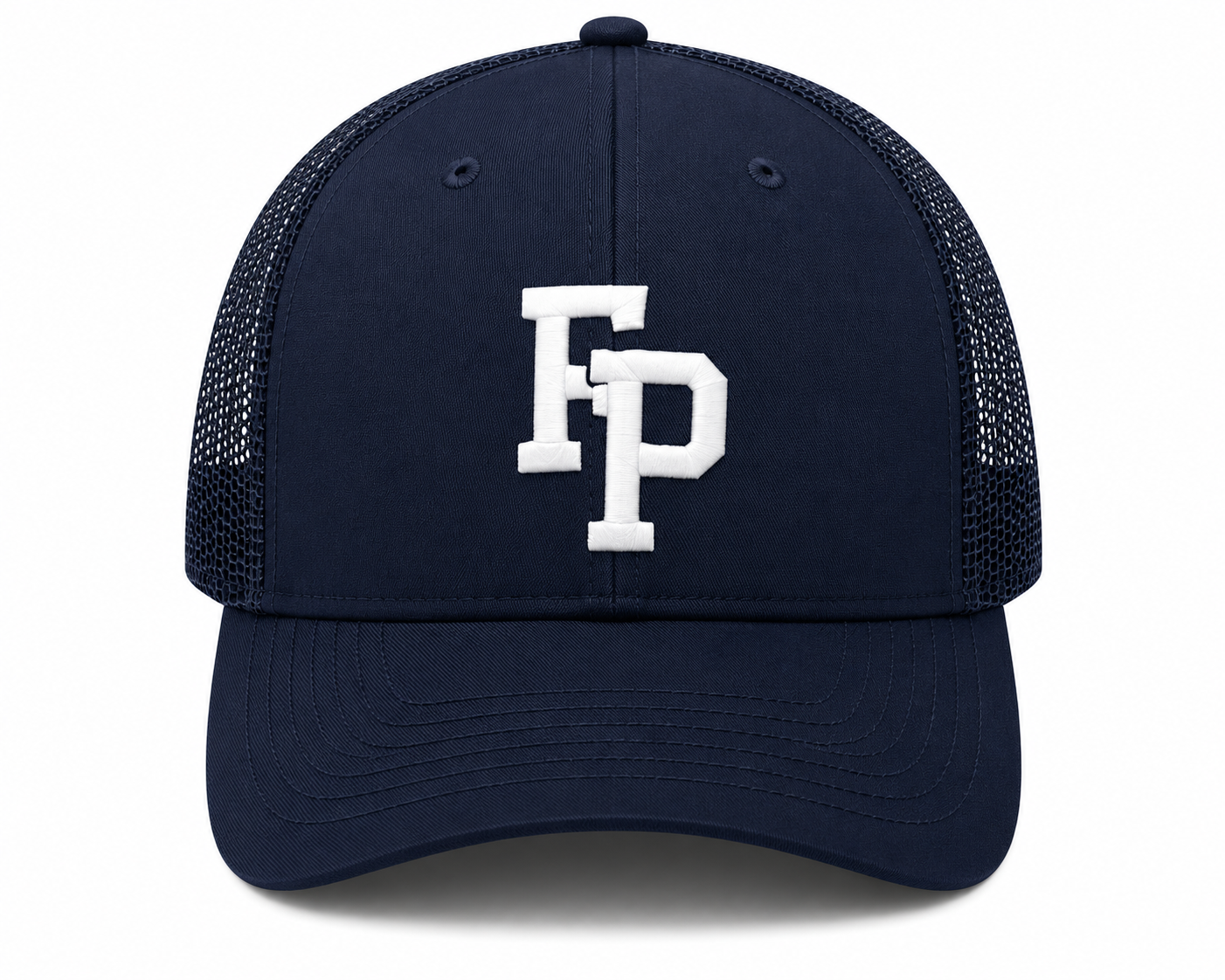 Navy Blue Faith Over Fear Trucker - foreverprosperuk